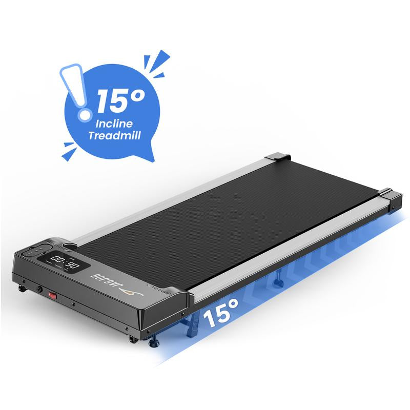 【Deal 99$】 Walking Pad with 15°Incline,Remote Control, LED Display, Portable under Desk Treadmill for Small Spaces, Home/Office Exercise Equipment Fitness Workout Calories