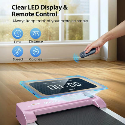 【Deal 99$】 Walking Pad with 15°Incline,Remote Control, LED Display, Portable under Desk Treadmill for Small Spaces, Home/Office Exercise Equipment Fitness Workout Calories